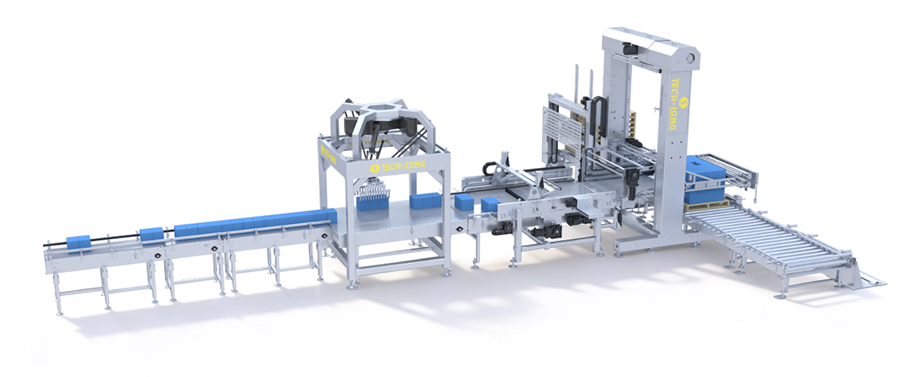 极致高效，省心之选｜达意隆蜘蛛手预编组码垛机震撼来袭